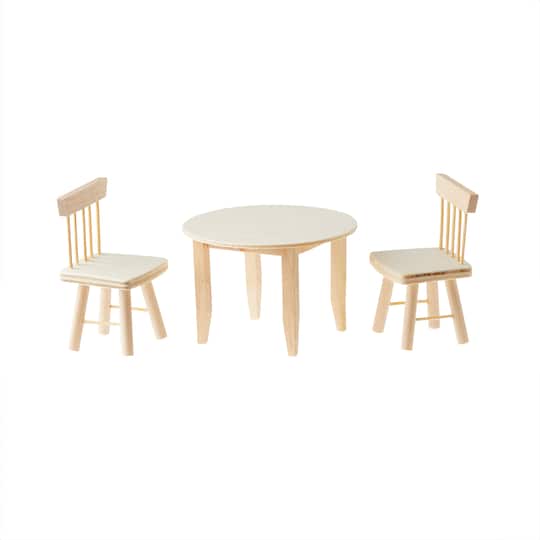 12 Pack: Mini Wood Table &#x26; Chairs Set by Make Market&#xAE;